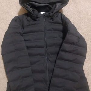 Time and Tru Black Puffer Jacket Womens Size M 8-10